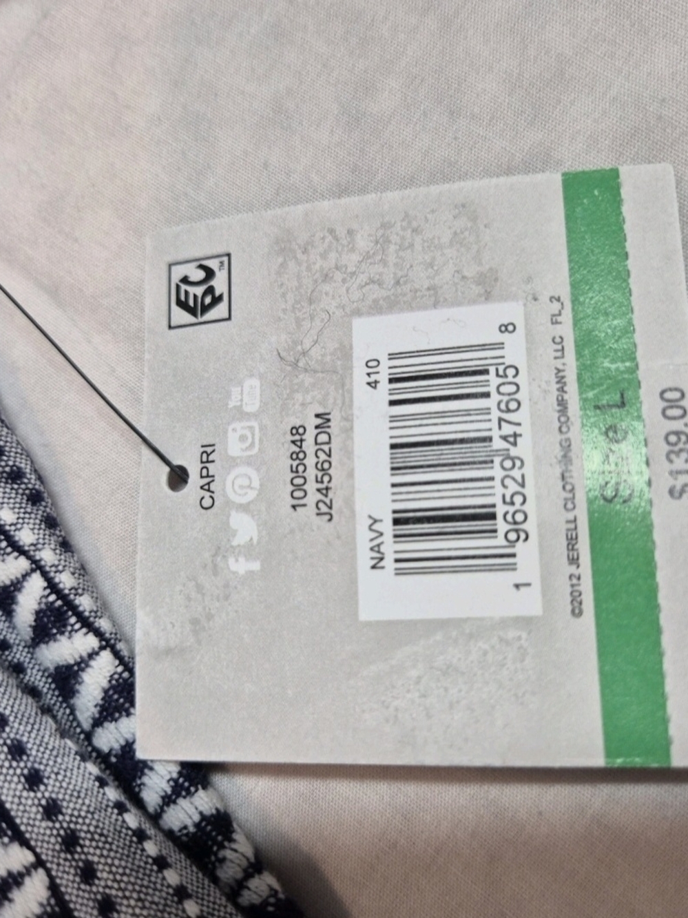 John Mark Women's Dress Size L Floral Embroidered Blue White Pink Stripe NWT 25 - Picture 8 of 11